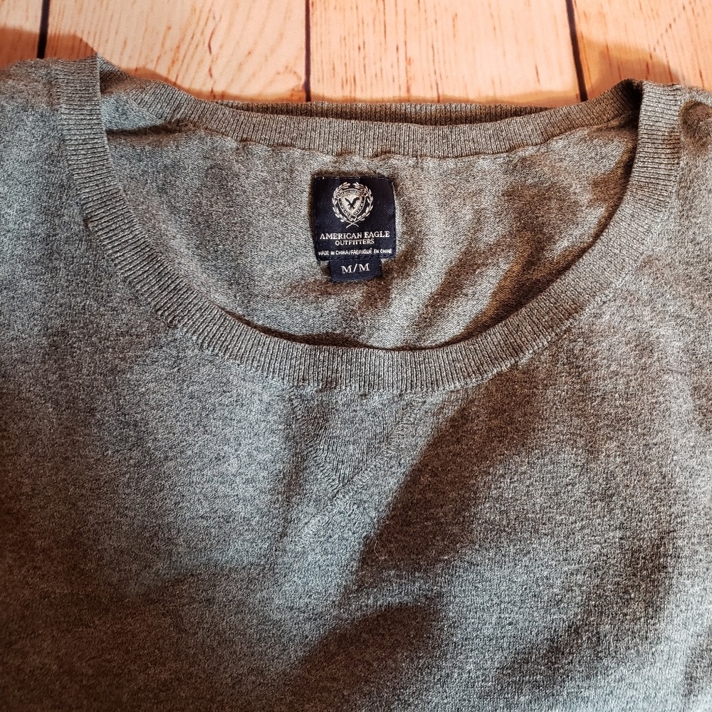 American Eagle Gray Sweater Medium - image 3